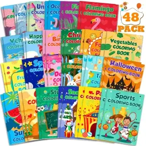 48Pack Small Coloring Books
